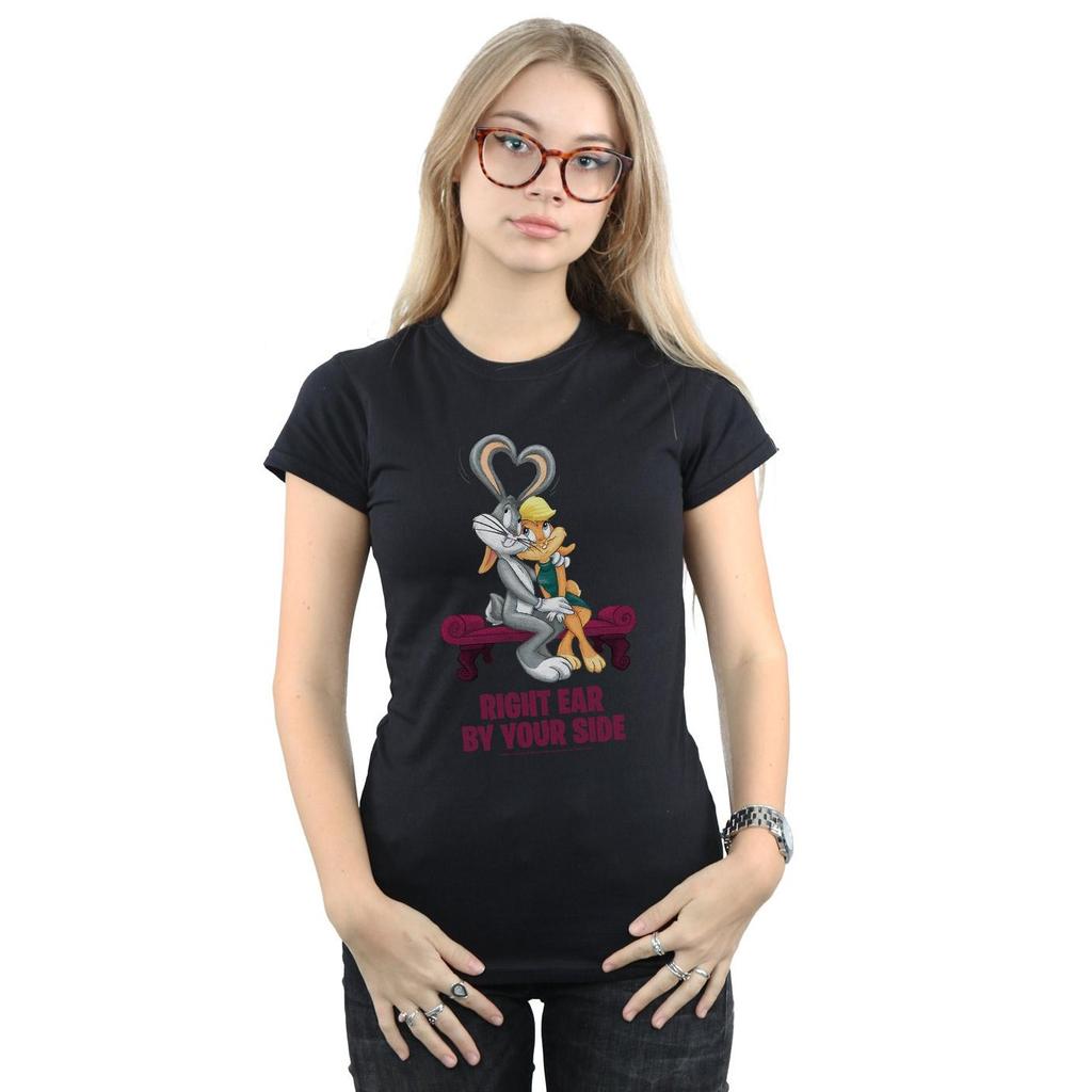 Looney Tunes Womens/Ladies Bugs And Lola Valentine´s Cuddle Cotton T-Shirt