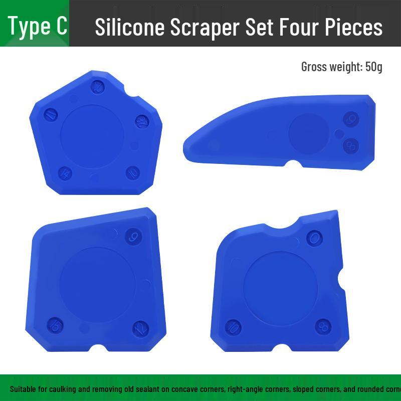 Multi-Functional Silicone Glue Scraper for Trimming, Filling, and Leveling