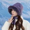 Ear Protector Hat Women's Winter Velvet Windproof, Warm and Cold-proof Flight Hat