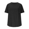 Women Tops Round Neck Short Sleeve Loose Fit Tee Shirt Pure Color Soft Breathable Fabric Summer Tops Casual Sporty Wear