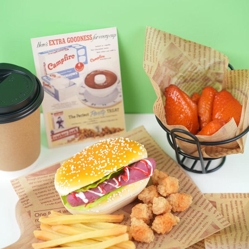 Retro Newspaper Style Baking & Fried Snack Paper