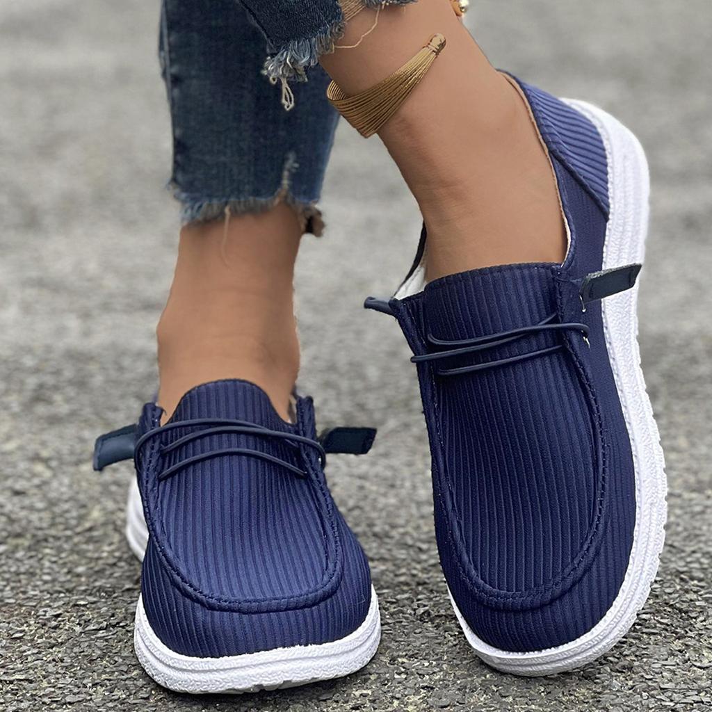 Women's Spring and Autumn Flat Bottom Casual Plus Size Single Shoes Low-top Loafers