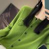 QingHe Cashmere Women's 30% Cashmere Cardigan - Soft & Warm Wool Blend Sweater