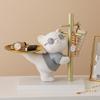 Resin Lucky Cat Key Holder for Children's Room & Entrance