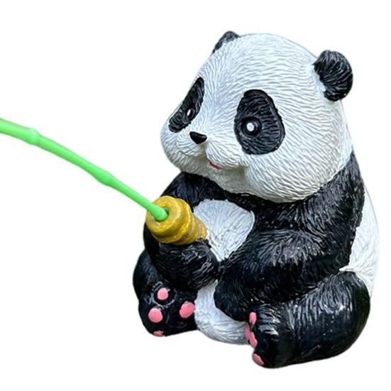 Fishing Cartoon Frog Figurine Resin Fishing Crocodile Panda Skeleton Statue Sculpture Outdoor Garden Pond Fish Tank Decoration Ornament