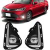 Led Fog Lights Compatible For Toyota Corolla Axio 2018 2019 2020 2021 Fog Lamp Assembly Grill Headlight Wires Button Frame Chrome Covers(Led Fog
