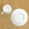 White coffee cups and saucers, set of 5, hotel-grade, commercial use, made in Japan