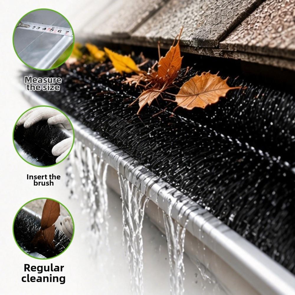 Stainless Steel Wire Gutter Cleaning Brush Heavy Duty Leaf Guard Filter  Roof Drain Pipe