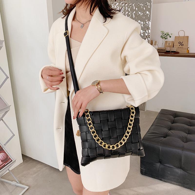 Buy Design Niche Oneshoulder Chain Woven Bag Women's Fashion Allmatch