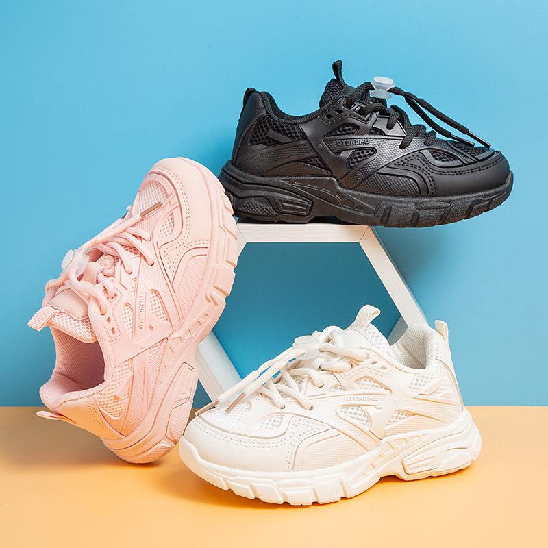 Student Sports Net Shoes Girls Spring Summer Autumn New Children's Daddy Shoes Casual Little White Shoes Teen Boys