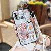 Cartoon Wrist Strap Phone Case For Tecno Spark 7/Spark7T Protective Anti-knock Anti-dust Waterproof Silicone Wristband