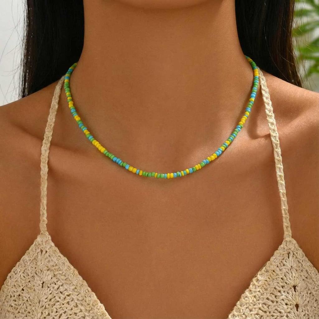 Collana di Perline di Vetro Color Caramella: Gioielli fatti a mano da 2 mm/3 mm per donna
