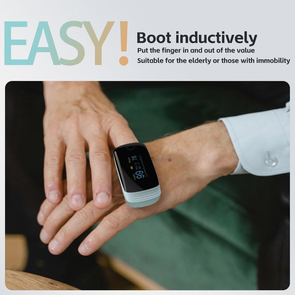Finger Pulse Oximeter, Fingertip Blood Oxygen Saturation with Pulse Monitor, Oximeter with Lanyard, Pulse Oximeter for Sport And Aviation Use