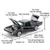 1:32 Mustang GT500 Charger 1970 Alloy Car Model Toy Sound and Light Feedback Ornaments Collection Models Children's Toys Gifts