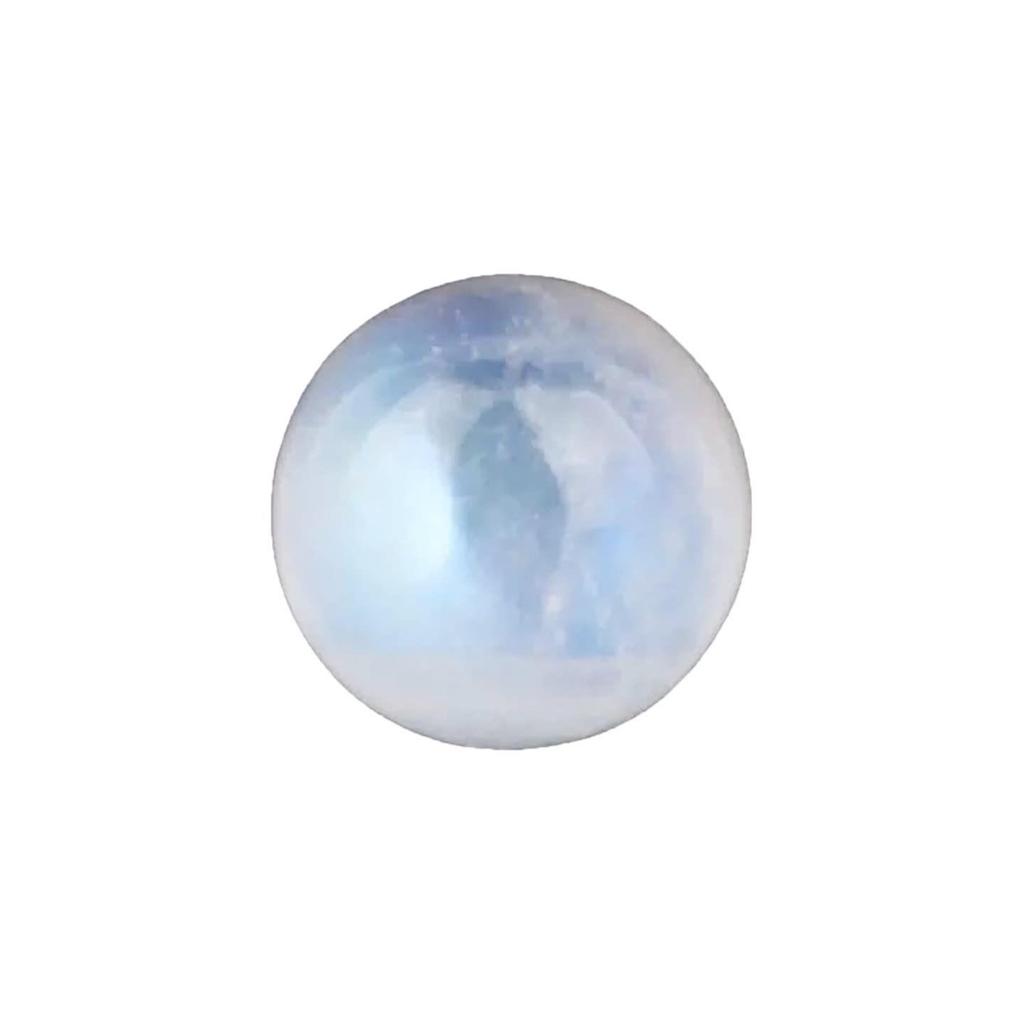 Perline Rotonde di Pietra di Luna Blu Naturale - Perline Sfuse Senza Foro per la Creazione di Gioielli in Cristallo Fai da Te