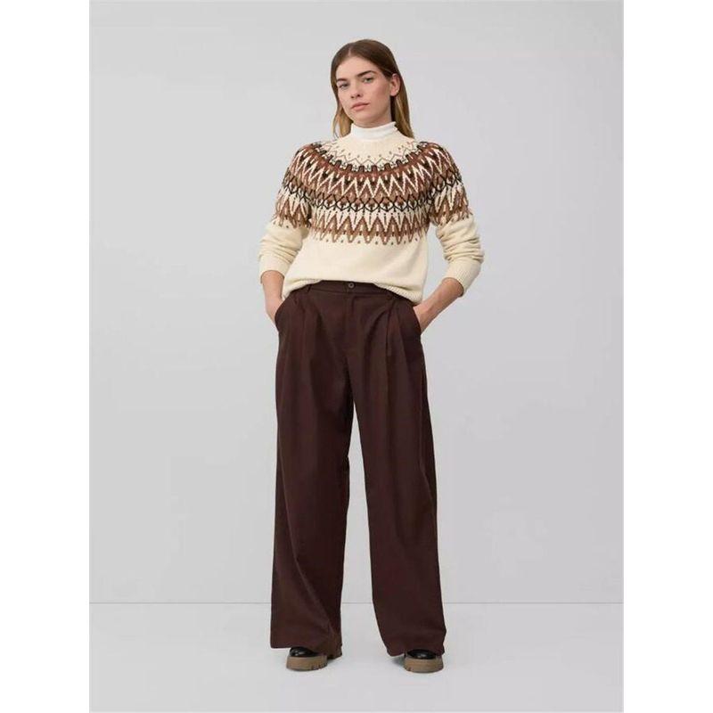 Foreign Trade, German so Autumn/Winter New Product on the Official Website, Flannel High-Waisted Pleated Women's Wide-Leg Long Pants, Slightly Thick