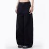 OWOX Women's Loose Straight-Leg Curved Cut Cotton Wide-Leg Pants