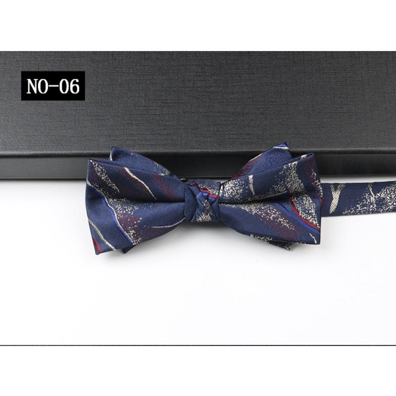 Business Bow Tie Men'S Shirt Suit Gentleman Pattern High-End Wedding Hosting Banquet Bow