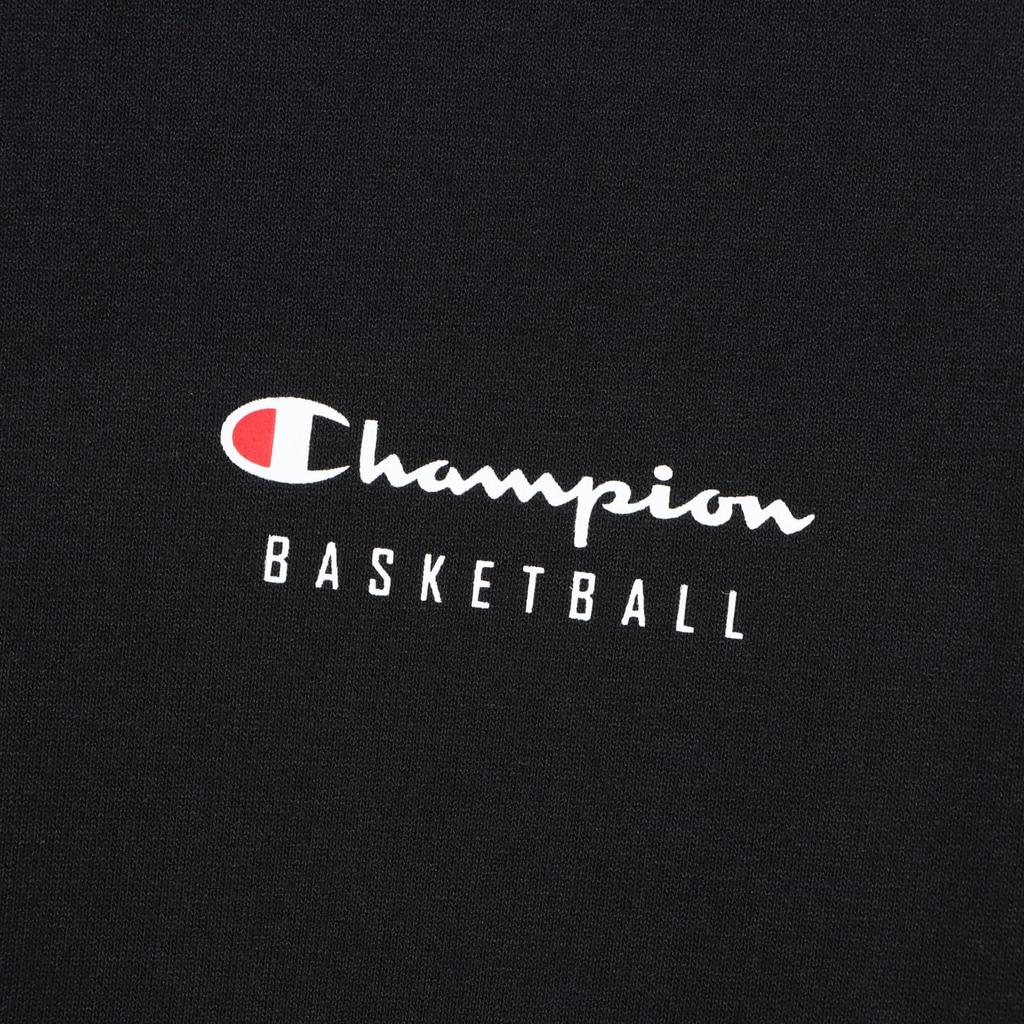 Champion Long Sleeve Crew Neck Sweatshirt with Script Mini Crew Basketball Size 140 Kids' Quick-Drying Logo, Neck, Sweatshirt, Black, (CK-YB015)