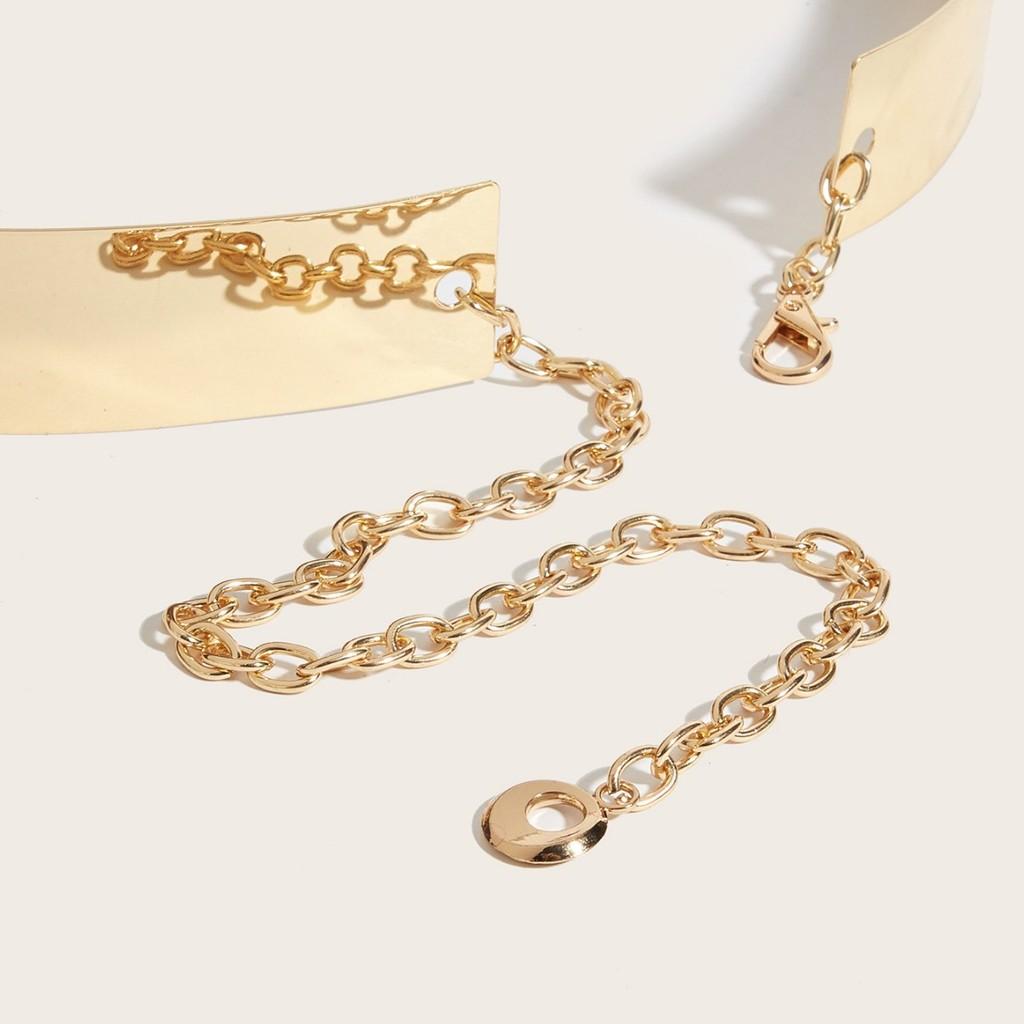 Gold Metal Belt With Lobster Clasp Extended Chain For Daily Fashion Accessory