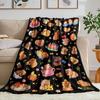 Capybara Blanket Gifts Warm Flannel Capybara Themed Throw Blanket Black Cartoon Decor Bedding For Sofa Bed