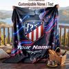 Flanelinis pledas su „Atletico Madrid“ spaudiniu, individualus pavadinimo tekstas, minkštas užtiesalas sofai, lovai