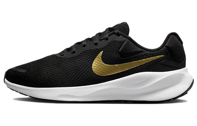 Nike Revolution 7 Black White Metallic Gold Women s FZ6829-002 38.5