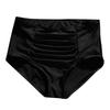 Women's Fashion -Colour Sexy Pleated High-Waisted Bikini Bottoms