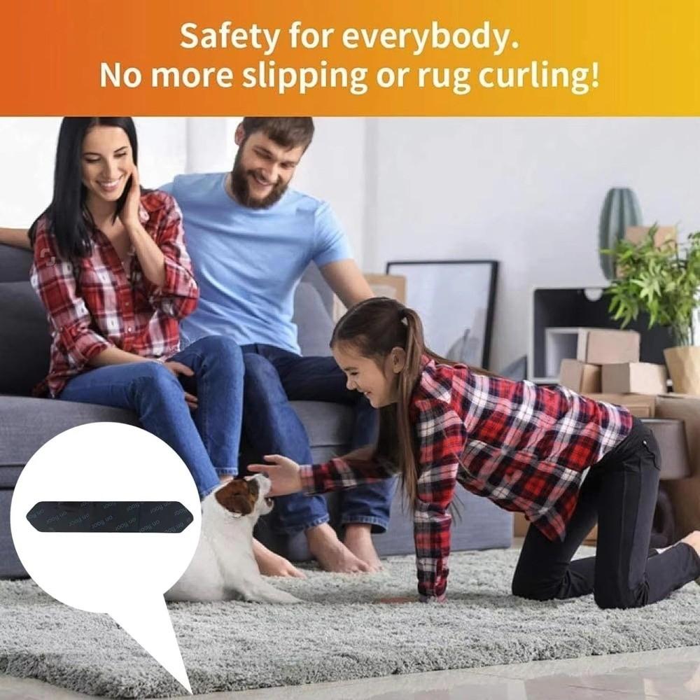 Corner Pad Non-slip Carpet Stickers Anti Curling Grip Stoppers Carpet Tape Reusable Washable Rug Mat Grip Home Decor