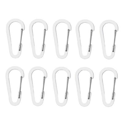 10 Stück Karabinerhaken Edelstahl Schlüsselringclip Schnapphaken Kleiner Karabinerhaken für Schlüssel, Rucksäcke, Camping, Outdoor