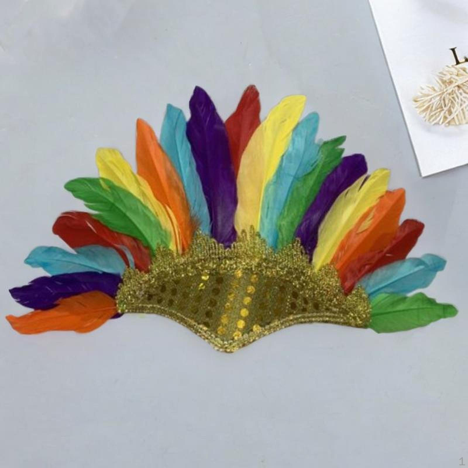 Перо головной убор индейская шляпа костюм головной убор для карнавального танца — фото 6