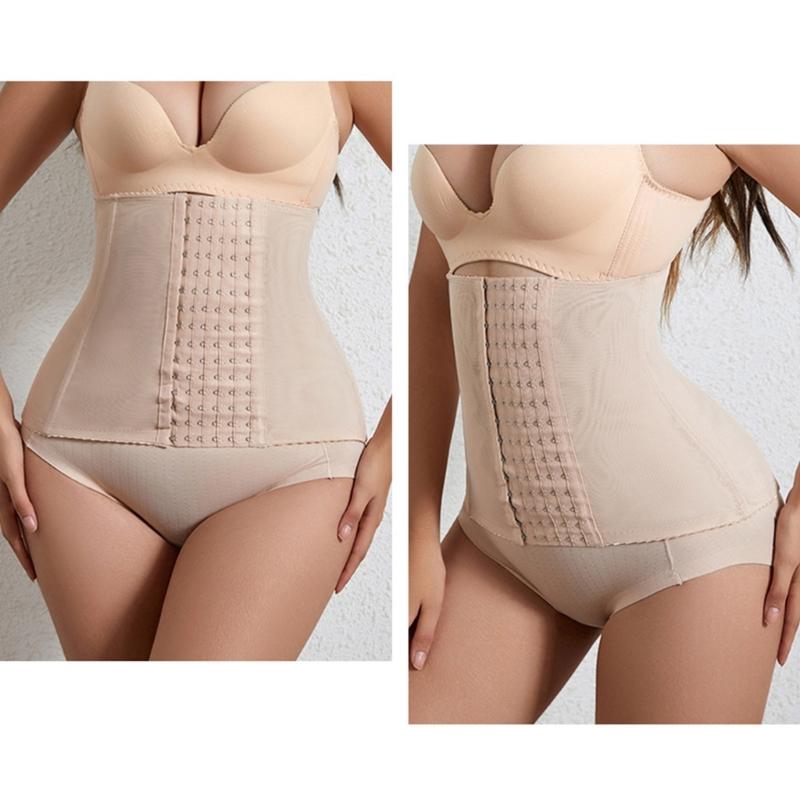 Waist Trainer for Women Postpartum Belt Corsets Underbust Cincher Trimmer Hourglass Body Shaper Girdle with Hooks Front