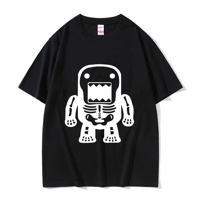 2025 Summe O-Neck Fashion Quality T-Shirt Casual Face Domo Kun Funny Meme Women 100% Pure Cotton Printed Leisure T-shirt Y2k