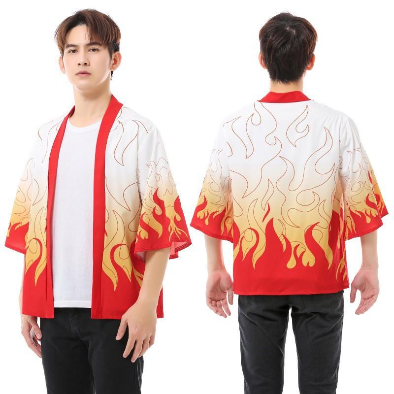 Summer Cosplay for Women Men Japanese Anime Shinobu Kocho Butterfly Samurai Haori Coat Outerwear
