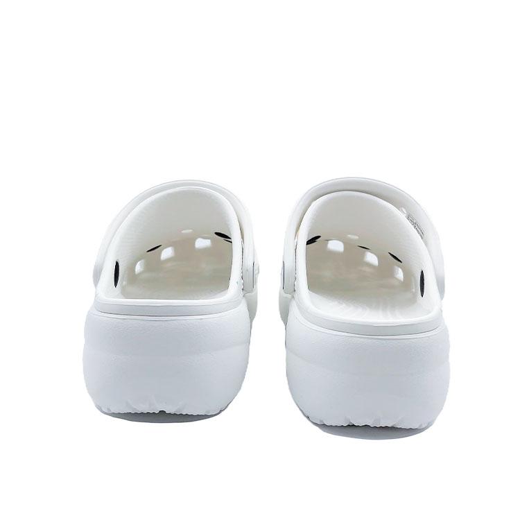 Crocs Classic Platform Clog EVA Classic Vintage Beach Fashion and Versatile Hole Shoes Unisex White and Blue
