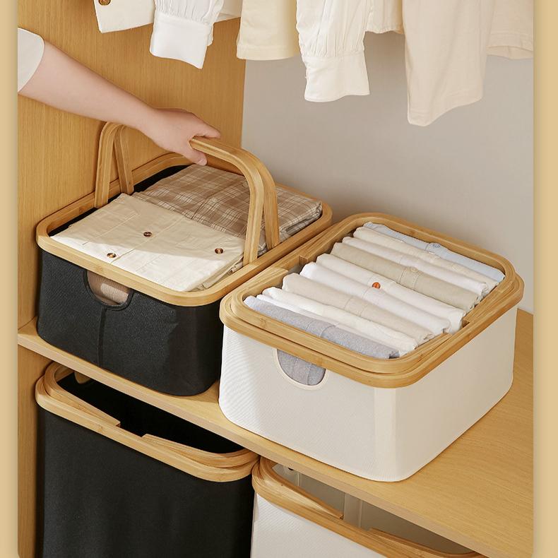 Baskets For Organizing Clothes Hampers For Laundry With Wood Handle Storage Baskets  Shelves Large Basket Clothing Washing