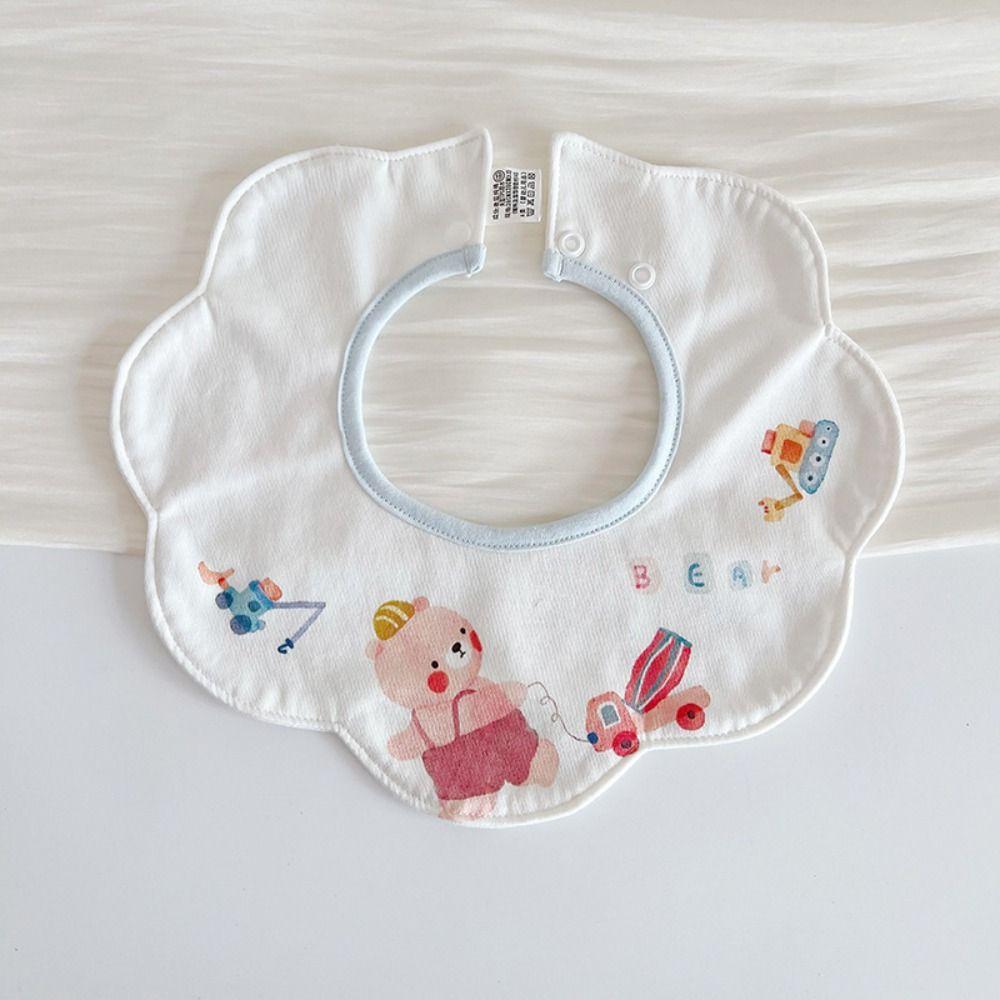 Cotton Yarn Baby Cotton Bibs Cartoon Baby Drooling Bibs Cute Saliva Towel  Neck Wear Accessories