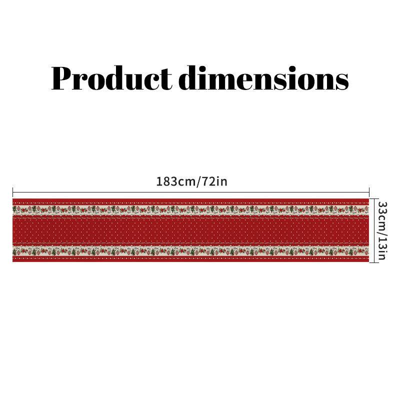 Weihnachts-Tischläufer Baumwolle Leinen Festliche Atmosphäre Küchentisch Heimparty Dekoration Tuch Tischdecke Platzset
