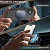 LC.IMEEKE For iPhone 16 Magnetic Case Compatible with MagSafe Leather+TPU Back Cover