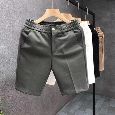 Light Business Casual White Suit Shorts Men's Summer Trendy Trousers Men's Korean Style Slim 5-point Pants