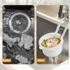 Kitchen hanging sink drain basket press type automatic residue cleaning filter white12cm