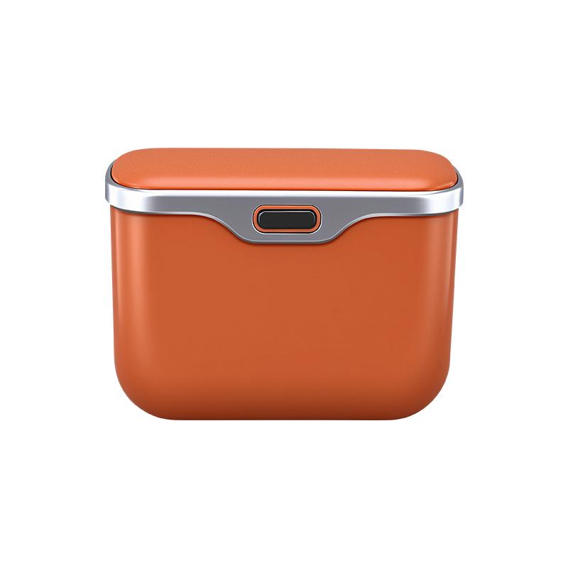Car Trash Can with Button Lid for MG MG4 EV / ZS EV / HS / MG9, Wet & Dry Dual-Use, Hanging Car Storage Bin & Storage Box wue1