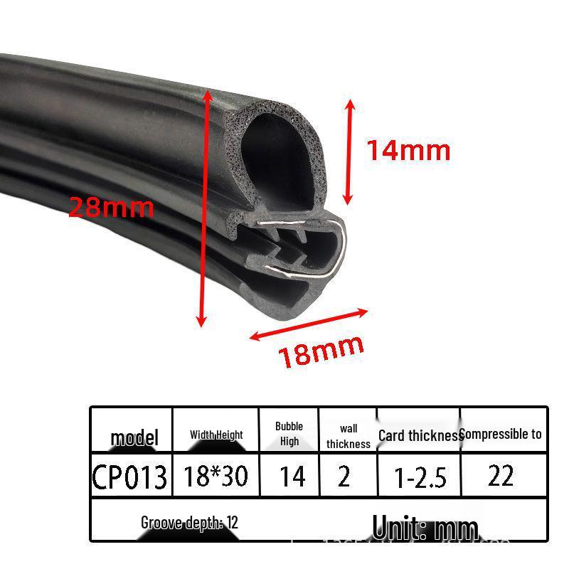 U-förmige Gummi-Schaumstoff-Dichtungsstreifen für Schränke und Autotüren