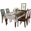 Table cloth Chocolate Golden Velvet Embroidered Luxury Table Dining Table Cover TableCloth Flower Lace Tv Cabinet Dust Cover