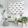 Schwarz und Braun Dackel Würstchenhund Wandteppich Dekor Kunst Ästhetische Wandteppiche für Wohnzimmer Schlafzimmer Zuhause Wandtuch Wandbehang