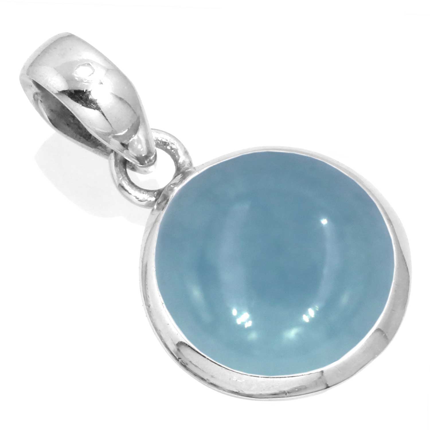 

925 Sterling Silver Pendant Women Gemstone Handmade Jewelry Birthday Gift Amazonite Angelite Blue Opal Botswana Agate Mohave Azurite Chrysocolla