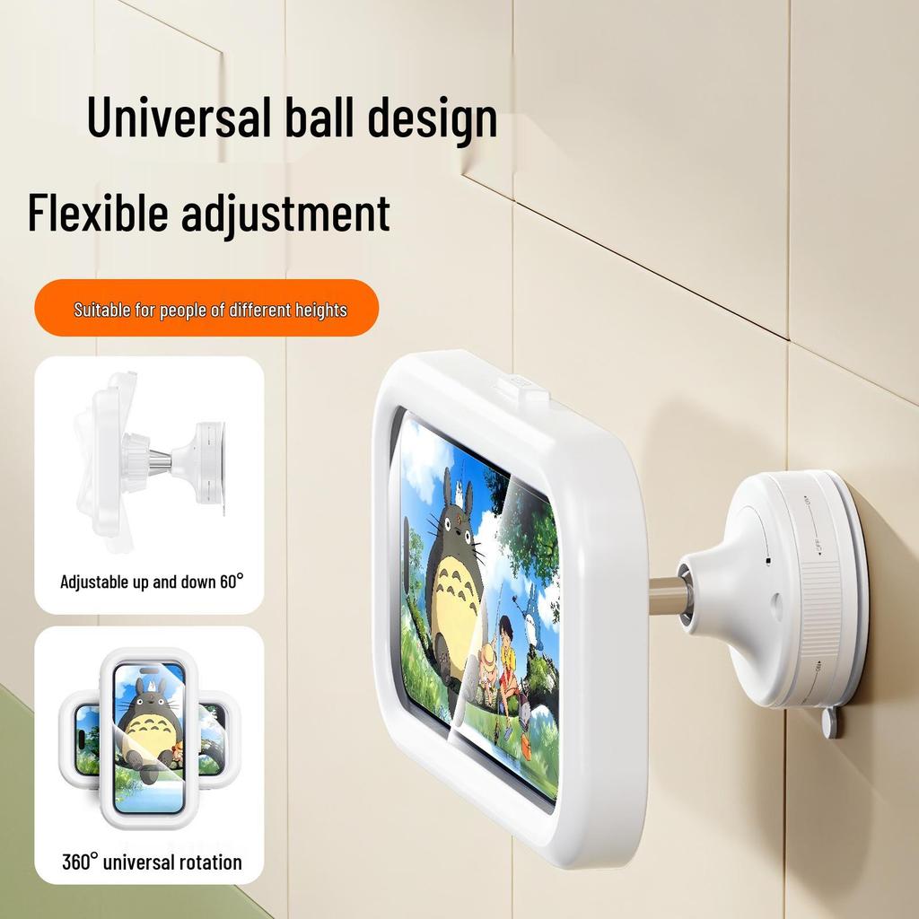 Waterproof Rotating Phone Holder for Bathroom Wall