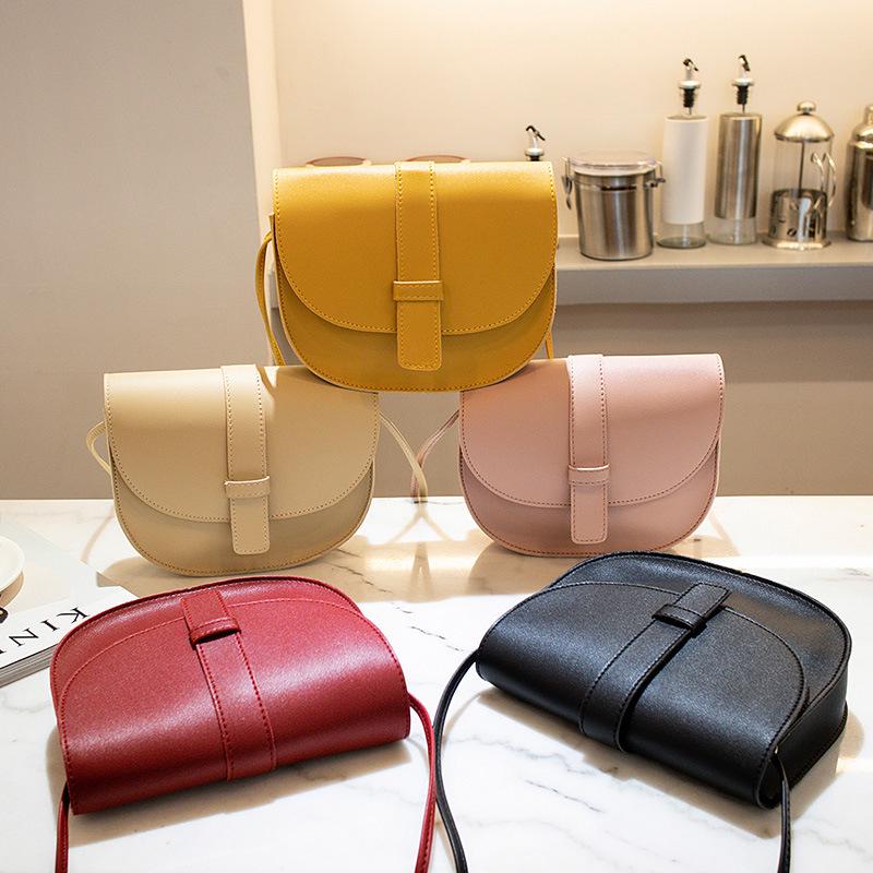 Solid color bag fashion women's bag Shoulder bag Crossbody bag personalized mobile phone small bag