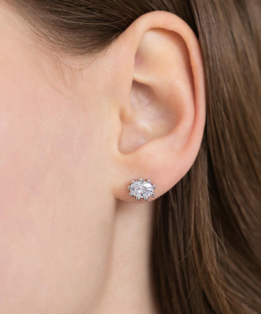 Tatiana Antique Oval Cubic Earrings Ec3324