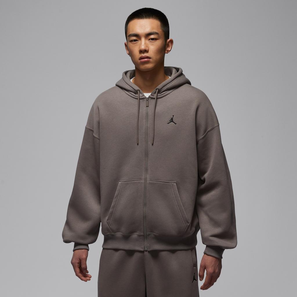 Jordan Brooklyn Zippered Hooded Fleece Drop Shoulder Long Sleeve Sweatshirt Men Sweatshirt IB7232-040